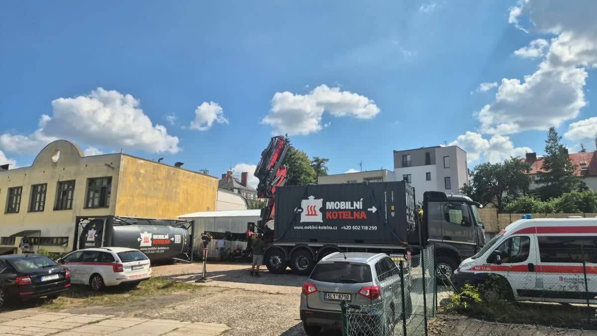 Inštalácia mobilnej kotolne v nemocnici