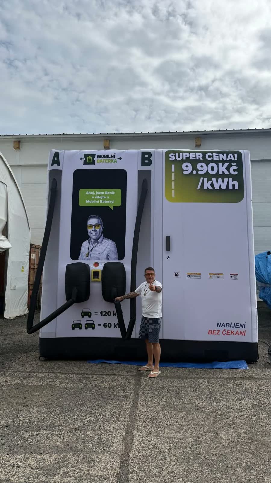 Reklamný pútač Mobilná baterka