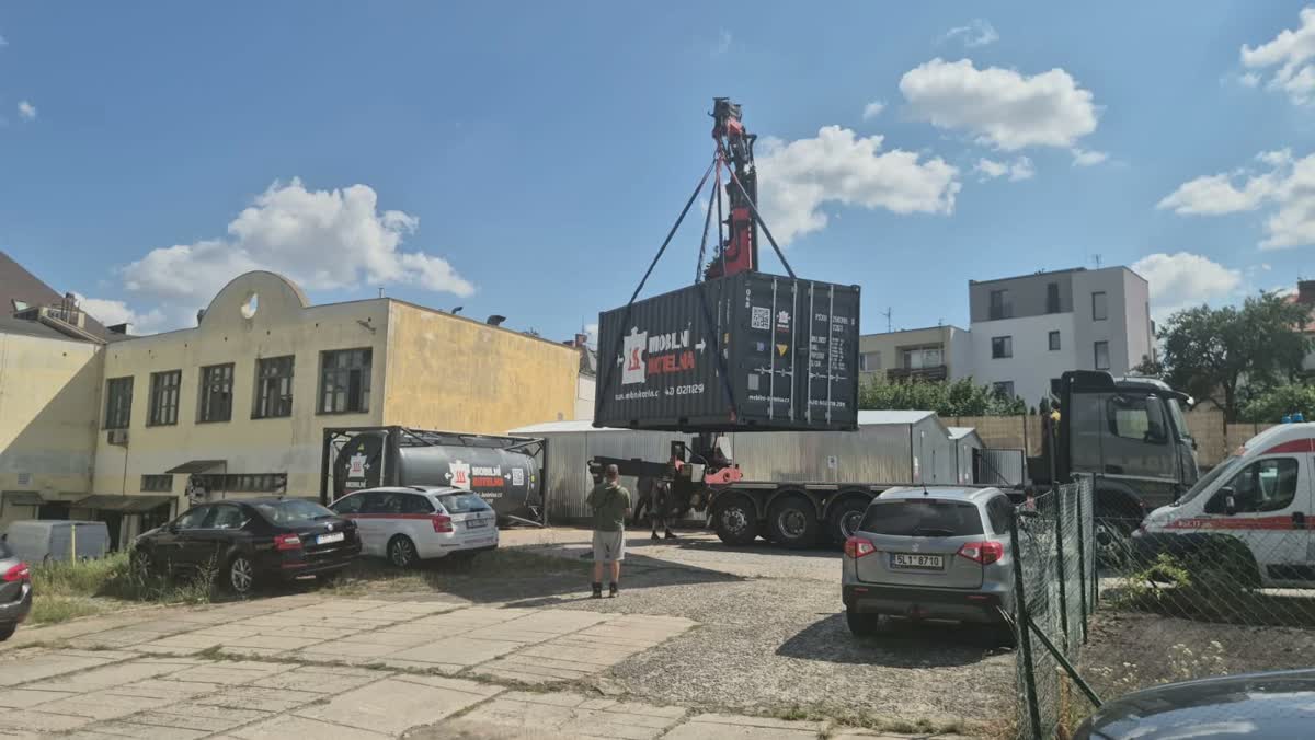 Mobilná kotolňa Klaudiánova nemocnica